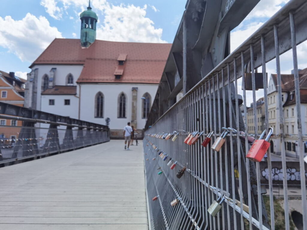 Eiserner Steg - Blickrichtung Haidplatz